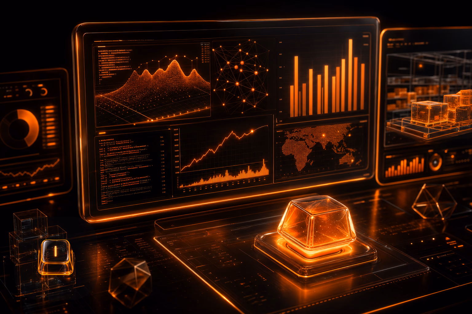 gráfico de analítica predictiva para planificación de inventario